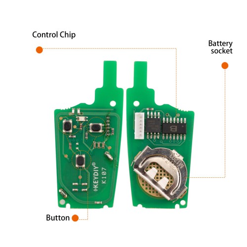 KEYDIY KD B26-3 Flip Remote Key for Audi Type 3 Buttons 5pcs/lot