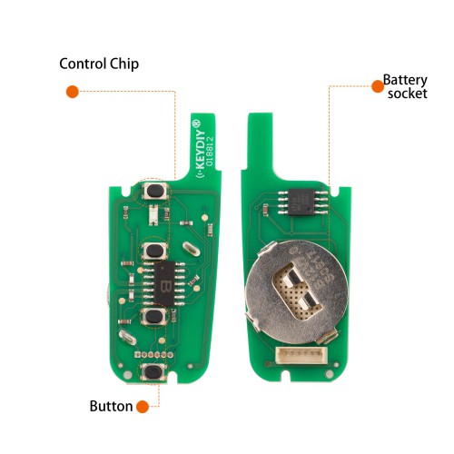 KEYDIY KD B12-4 Flip Remote Key Type for Ford Type 3+1 Buttons 5pcs/lot