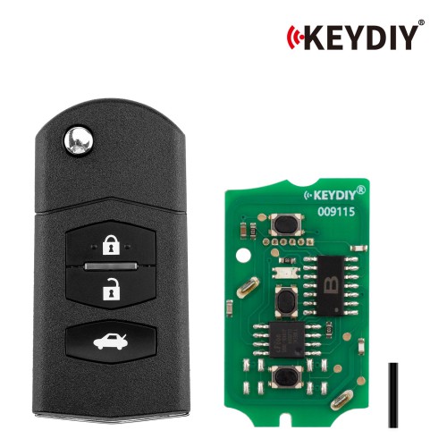 KEYDIY KD B14-3 Flip Remote Key for Mazda Type 3 Buttons 5pcs/lot