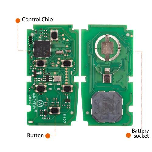 KEYDIY TB01-6 Remote Key PCB Board Only for Toyota Type 6 Buttons 5pcs/lot
