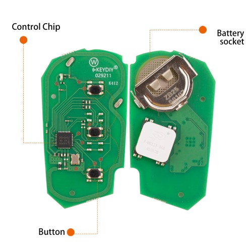 KEYDIY KD ZB25-3 Smart Remote Key for VW Type 3 Buttons 5pcs/lot