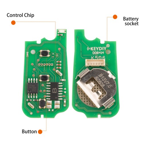 KEYDIY KD B13-3  Flip Remote Key for Toyota Type 3 Buttons 5pcs/lot