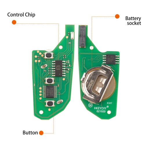 KEYDIY KD NB59-3 Flip Remote Key 3 Buttons 5pcs/lot