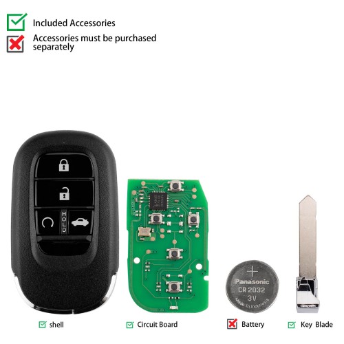 KEYDIY KD ZB46-4 (Start) Smart Remote Key for Honda Type 4 Buttons 5pcs/lot