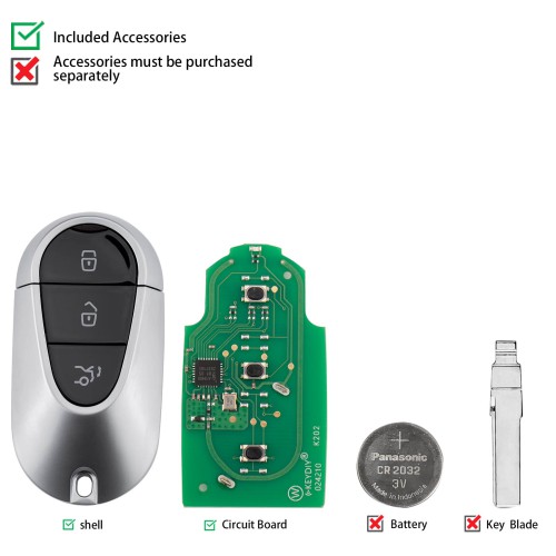 KEYDIY KD ZB29-3 Smart Remote Key for MB Maybach Type 3 Buttons 5pcs/lot
