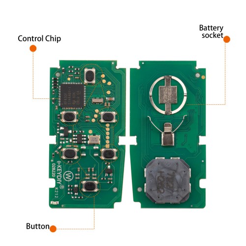 KEYDIY KD TB01-6 Smart Remote Key for Toyota/Lexus Type With 8A Chip 6 Buttons 5pcs/lot