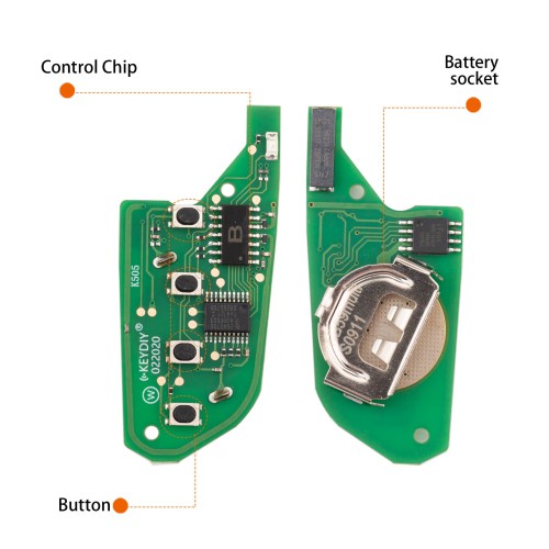 KEYDIY KD NB59-4 Flip Remote Key 3 Buttons 5pcs/lot