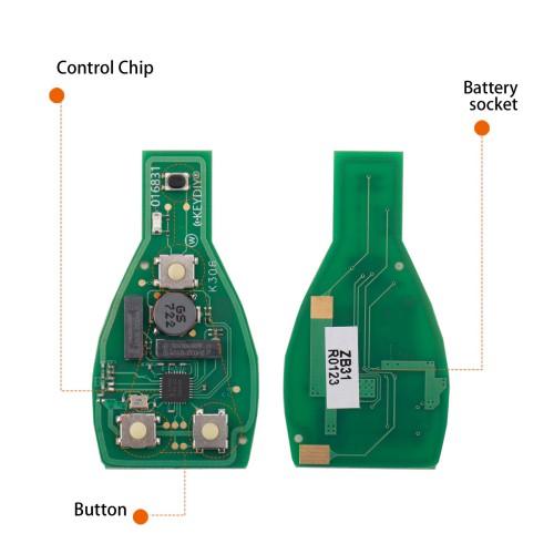 KEYDIY KD ZB31 Smart Remote Key for Benz Type 3+1 Buttons 5pcs/lot