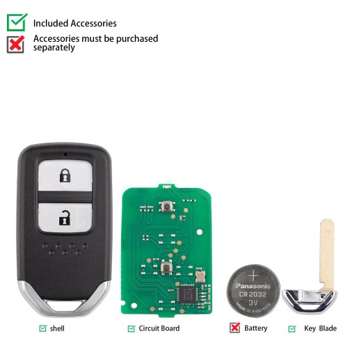KEYDIY KD ZB10-2 Smart Remote Key for Honda Type 2 Buttons 5pcs/lot