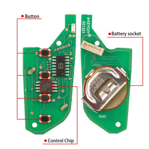 KEYDIY KD B59-4 Flip Remote Key 4 Buttons 5pcs/lot