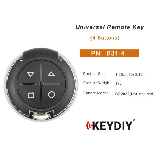 KEYDIY KD B31-4 Garage Remote Key Symbol Version 4 Buttons 5pcs/lot