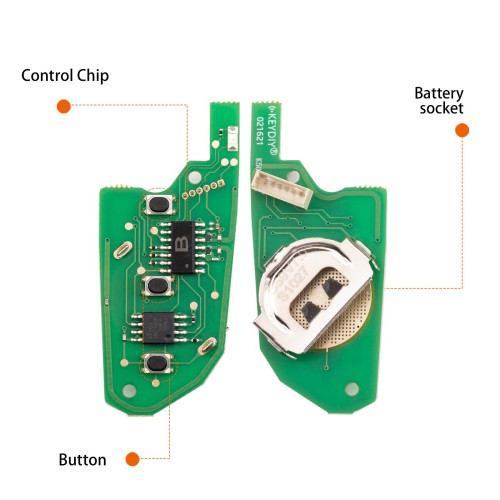 KEYDIY KD B59-3 Flip Remote Key 3 Buttons 5pcs/lot