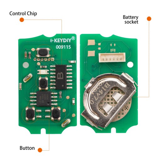 KEYDIY KD B14-4 Flip Remote Key for Mazda Type 3+1 Buttons 5pcs/lot