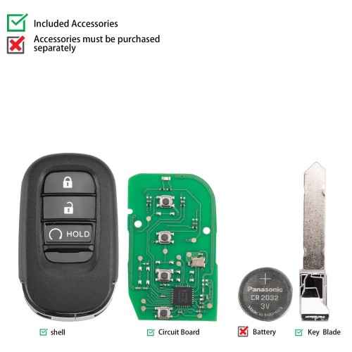 KEYDIY KD ZB46-3 (Start) Smart Remote Key for Honda Type 3 Buttons 5pcs/lot