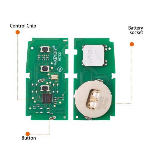 KEYDIY KD ZB42-3 Smart Remote Key for Lexus Type 3 Buttons 5pcs/lot