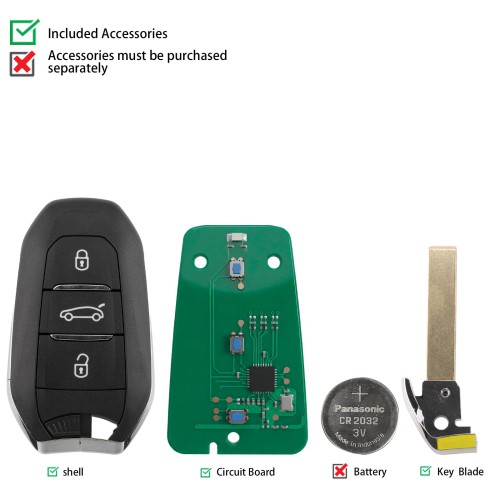 KEYDIY KD ZB66 Smart Remote Key for Peugeot/Citroen Style 3 Buttons 1pc