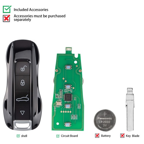 KEYDIY KD ZB19 (NEW) Smart Remote Key for POR Type 3 Buttons 5pcs/lot