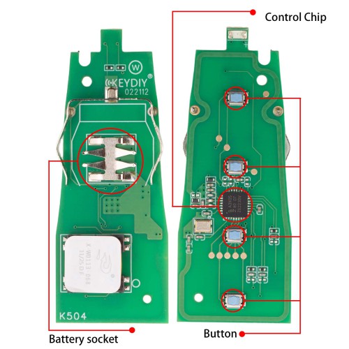 KEYDIY KD ZB19 (NEW) Smart Remote Key for POR Type 3 Buttons 5pcs/lot