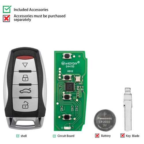KEYDIY KD ZB64 Smart Remote Key 4 Buttons