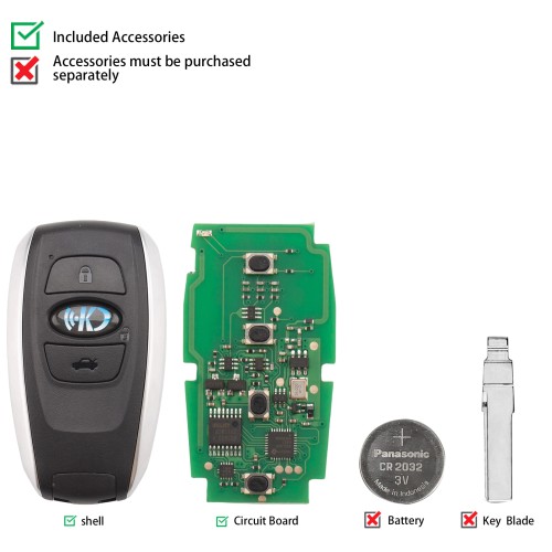 KEYDIY KD TIB67 Smart Key for Subaru Type with 8A 4D Chip Type 3 Buttons