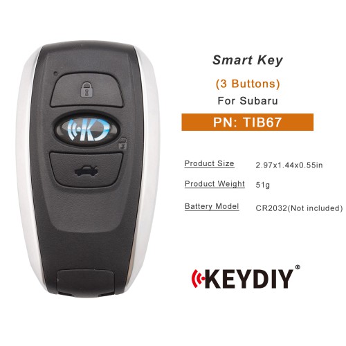 KEYDIY KD TIB67 Smart Key for Subaru Type with 8A 4D Chip Type 3 Buttons