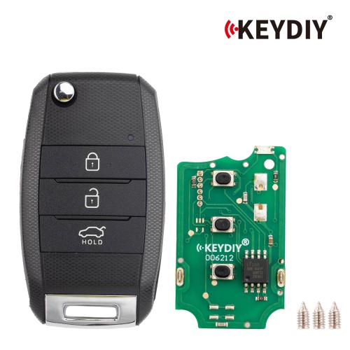 KEYDIY KD B19-3 Flip Remote Key for KIA Type 3 Buttons 5pcs/lot