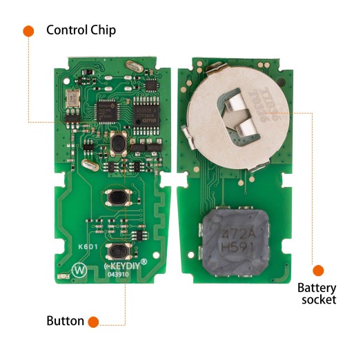 KEYDIY TIB36-3 Smart Remote Key 4 Buttons for Toyota 8A 4D