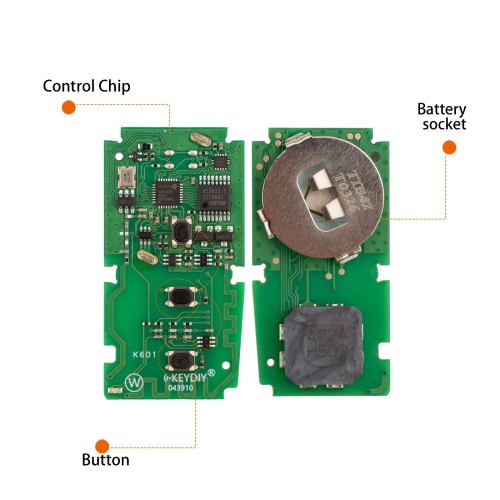 KEYDIY TIB42-3 Smart Remote Key for Toyota Type 3 Buttons