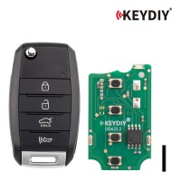 KEYDIY KD B19-4 Flip Remote Key for KIA Type 3+1 Buttons 5pcs/lot