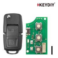 KEYDIY KD B01-2+1 Flip Remote Key for Volkswagen Type 2+1 Buttons 5pcs/lot