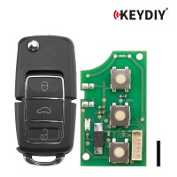 KEYDIY KD B01-3 Flip Remote Key for VW Type Luxury 3 Buttons 5pcs/lot
