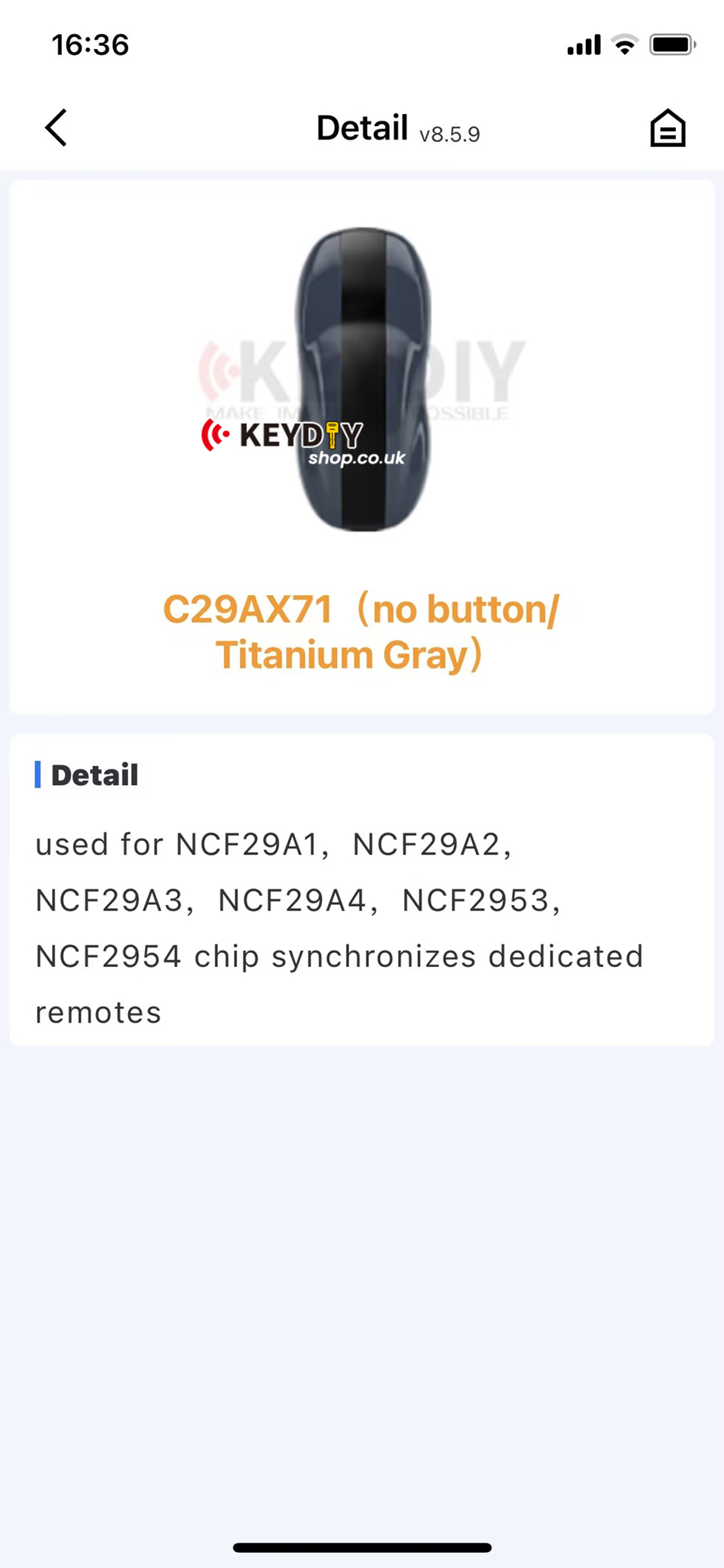 KEYDIY C29AX71 Smart Key